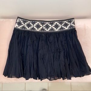 Free People One Embroidered Mini Skirt